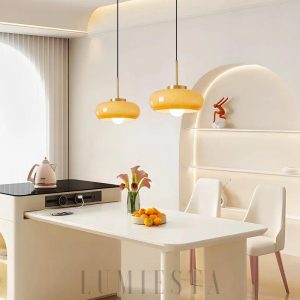 Lampa wisząca w stylu nowoczesnym z mlecznym kloszem 28cm