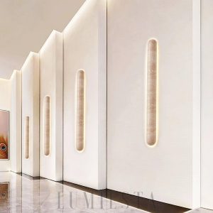 Elegancki podłużny kinkiet z trawertynu Liora 35 60 90cm