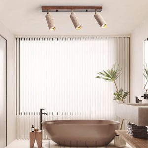 Nimbus - Lampa sufitowa z naturalnego trawertynu, 3/4 punktowa, 60/80cm