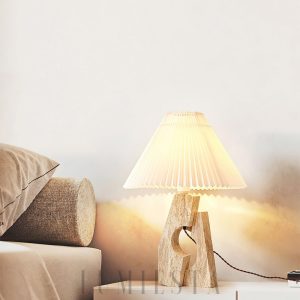 Mirage - Nowoczesna lampa stołowa z trawertynu 43 cm