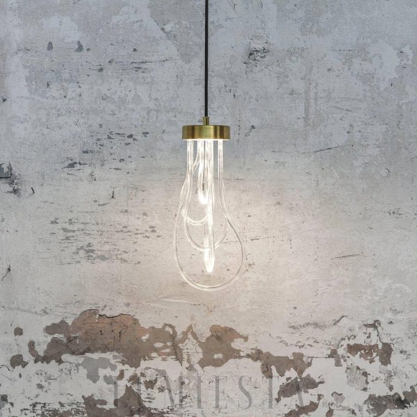 Nowoczesna złota lampa wisząca Ośmiornica 15×40 cm