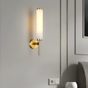 wm_9443643238114184406.jpg Brindisi - Lampa ścienna Alabaster w stylu świecy biało-złota