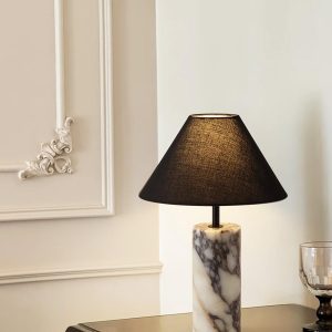 Teardrop - Marmurowa lampa stołowa elegancka średnica 30 cm