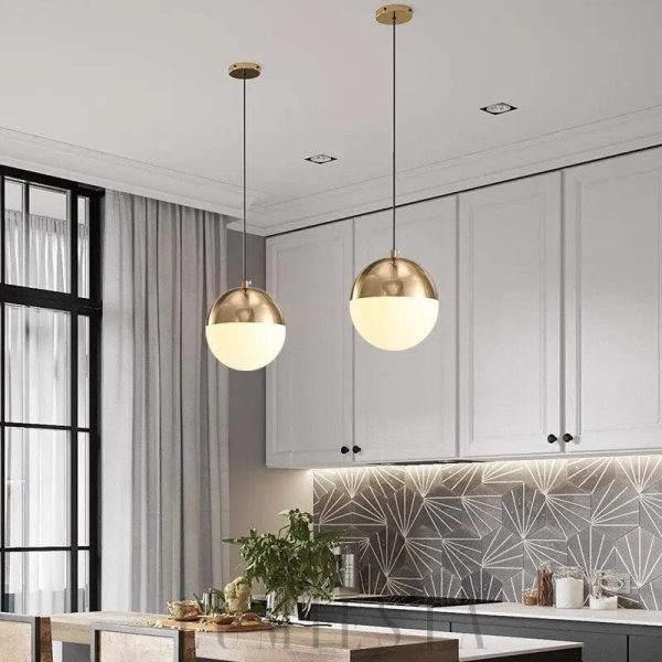 Lampa wisząca kula w stylu nowoczesnym złota lub czarna