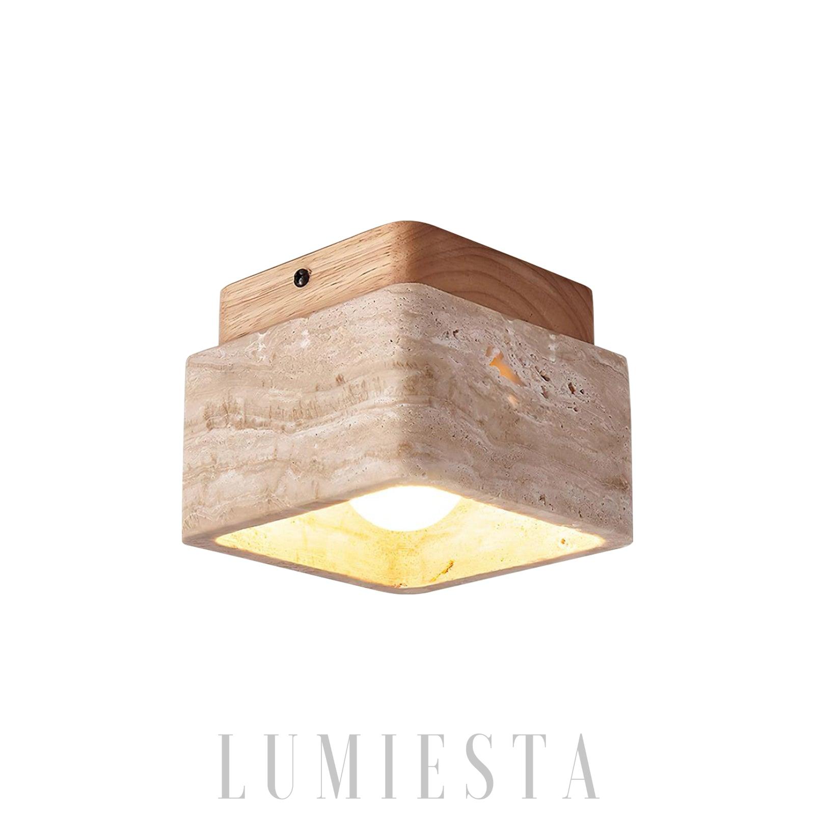 Cube Terra - plafon z trawertynu 12 cm