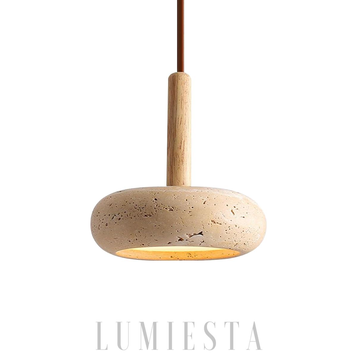 Rutland - lampa wisząca z trawertynu 15 cm