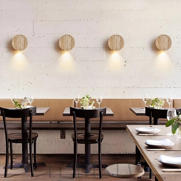 wm_986786790254798016.jpg Aruba - Beżowa okrągła lampa ścienna travertyn 10 cm retro