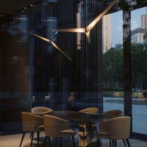 Lampa wisząca Fragment 10 chrom przezroczysta 37,5 cm