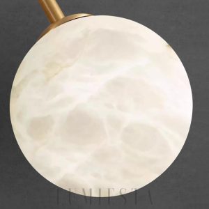 Alabastron - nowoczesna lampa w pierścieniu z alabastru