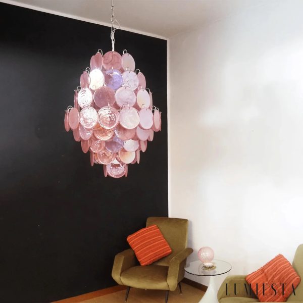 Lampa wisząca Allegro z mlecznobiałym szkłem i złotym stelażem - detal ramienia