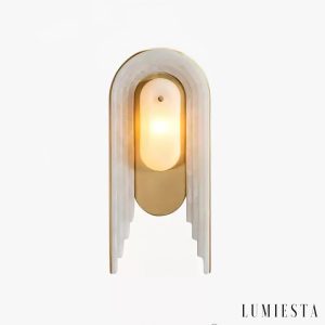 Amadora - lampa wisząca z alabastru, subtelne przejście światła przez biały klosz