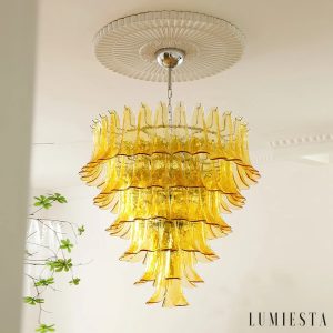 Aria - niklowane wykończenie korpusu i zawieszenie lampy wiszącej