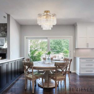 Assisi - lampa sufitowa glamour z bocznym ujęciem, złote detale