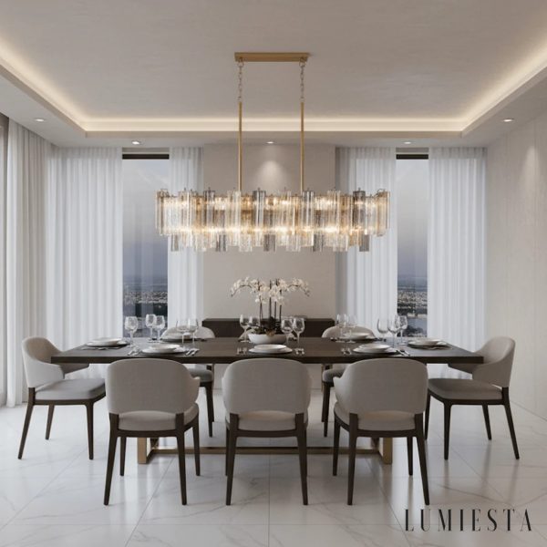 Bagliore - złota lampa wisząca glamour, widok od spodu