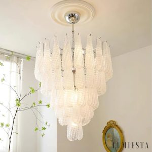 Bellagio - szklane klosze i chromowane wykończenie w lampie wiszącej glamour