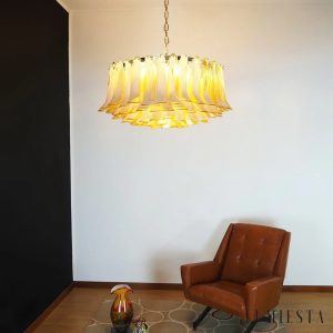 Nowoczesna lampa wisząca Bosco z sześcioma szklanymi kloszami