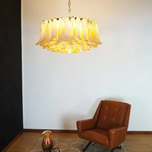 Lampa Bosco znikowa i bursztynowa - widok od spodu