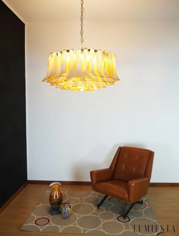 Lampa Bosco znikowa i bursztynowa - widok od spodu