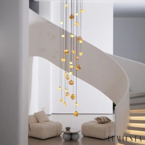 Lampa wisząca Caldas - elegancka forma z alabastru