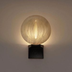 Sempre lampa wisząca loftowa, czarno-biały kontrast klosza na neutralnym tle