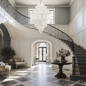 Chiaro - lampa wisząca glamour z dekoracyjnymi szklanymi elementami