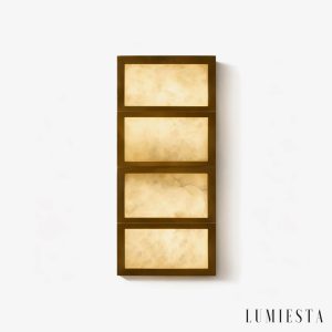 Kinkiet alabastrowy brązowo biały Covilha, lampa wisząca Ø15×33 cm do salonu