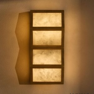 Covilha - lampa wisząca z alabastru, widok na zawieszenie i proporcje