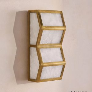 Covilha - lampa wisząca alabastrowa Ø15×33 cm, pełny widok produktu