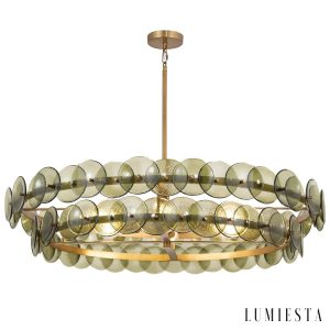 Cupola - okrągła lampa wisząca z wielu szklanych elementów