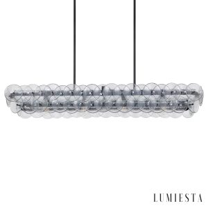 Lumiesta Duomo - Lampa wisząca nowoczesna liniowa bursztynowa do jadalni 137x36x20 cm