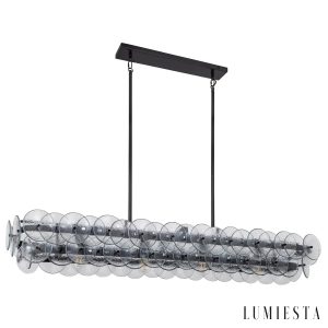 Lumiesta Duomo - Lampa wisząca nowoczesna liniowa bursztynowa do jadalni 137x36x20 cm