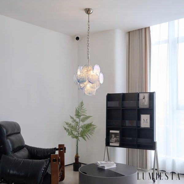 Fulmine - lampa wisząca szklana w ujęciu pod kątem
