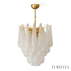 Giove - profil lampy wiszącej ze szkła nad stołem