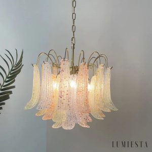 Incanto - szklane elementy lampy glamour w kolorowym wykończeniu