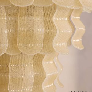 Lago - lampa wisząca z metalową oprawą i szkłem w stylu glamour