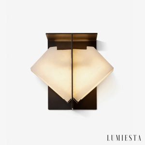 Kinkiet alabastrowy czarny Lagoo Ø25xH20 cm - widok od dołu