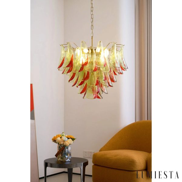 Lampa wisząca Lecce glamour z trzech pierścieniowych poziomów
