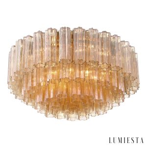 Lampa sufitowa Luce z metalu i szkła, ujęcie pod kątem