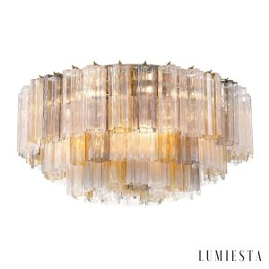 Luce - lampa sufitowa glamour, złote wykończenie i szklane elementy