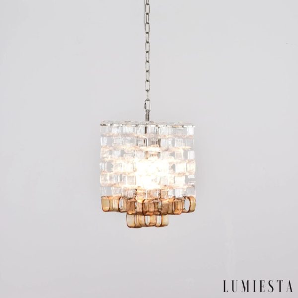Lampa wisząca Mare, nowoczesna forma z połyskiem niklu i szkła