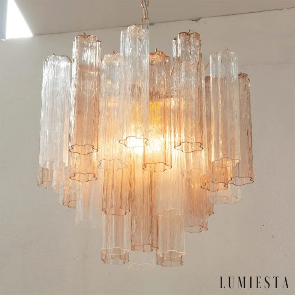Lampa wisząca Nuvola - złote wykończenie i szklana forma