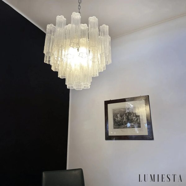 Nuvola - dekoracyjna lampa wisząca ze szkła i metalu