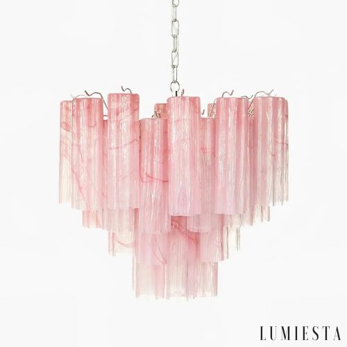 Lampa wisząca szklana złota do salonu Nuvola - widok ogólny od przodu