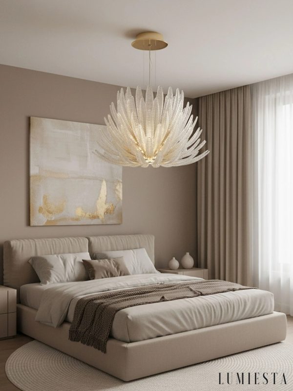 Ombra - szklane moduły lampy w chromowanym wykończeniu, detal