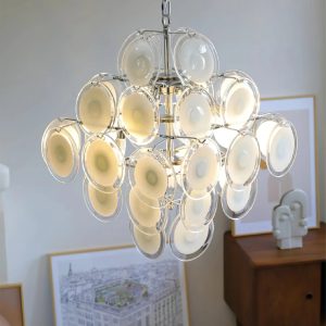 Onda - nowoczesna lampa wisząca z widocznym profilem ramion i kloszy