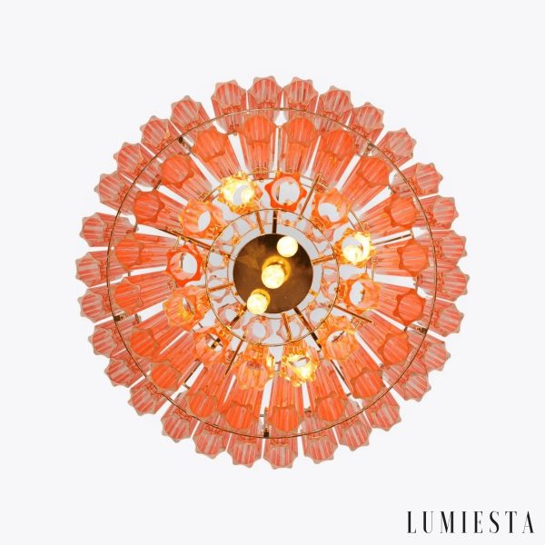Pino - lampa wisząca glamour, szklane klosze na metalowym korpusie