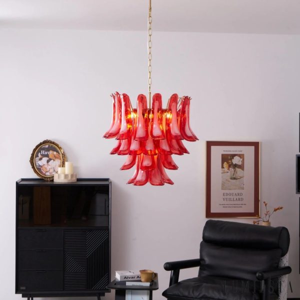 Lampa wisząca Positano - zbliżenie na szklane elementy i metalowe łączenia