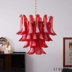Szklano-metalowa lampa wisząca Positano - detal zawieszenia