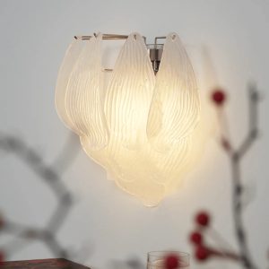 Primo - lampa sufitowa szklana z białym kloszem, ujęcie od przodu