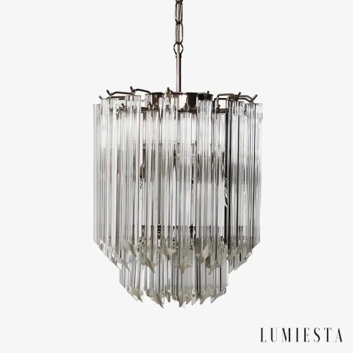 lampa wisząca nikiel szkło - Puro, widok z przodu